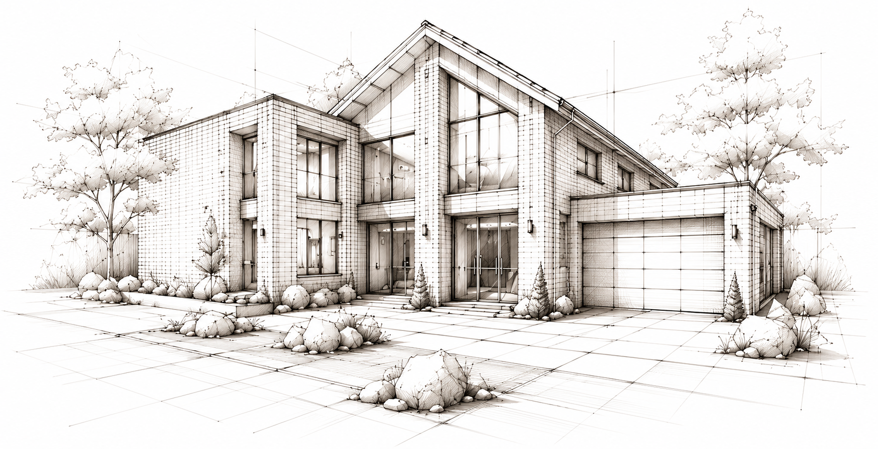 Architectural sketch of a BEXSAM Builders home project