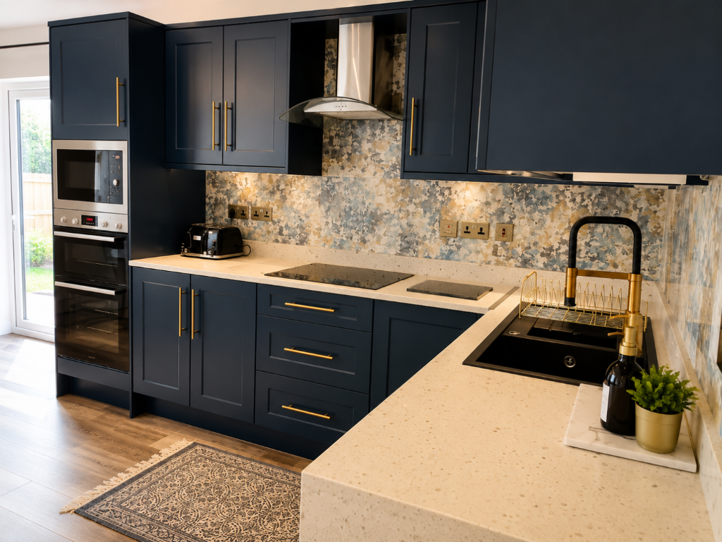 Contemporary media wall built-in joinery