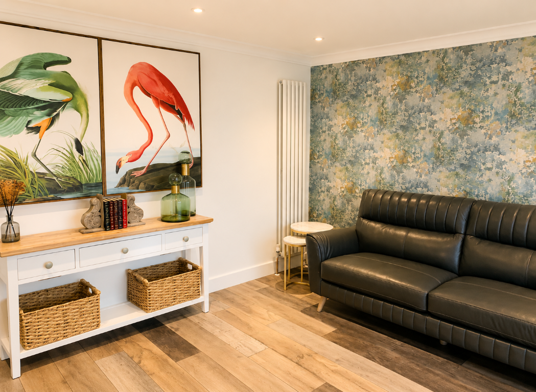 Open-plan kitchen and dining extension with large island
